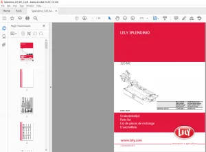 Lely Splendimo 320 MC Parts List Manual - PDF DOWNLOAD