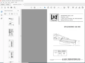Lely Splendimo 320 MC Parts List Manual - PDF DOWNLOAD