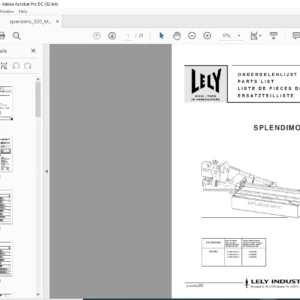 Lely Splendimo 320 MC Parts List Manual - PDF DOWNLOAD