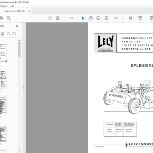 Lely Splendimo 320 PC Parts List Manual - PDF DOWNLOAD