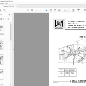 Lely hibiscus 351 Parts List Manual  - PDF DOWNLOAD