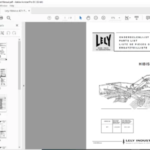 Lely hibiscus 421 Parts List Manual - PDF DOWNLOAD
