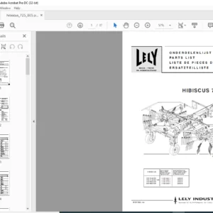 Lely hibiscus 725 / 805 Parts List Manual - PDF DOWNLOAD