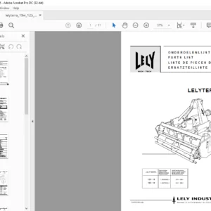 Lely lelyterra -19W 125 / 150 Parts List Manual - PDF DOWNLOAD
