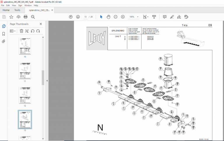 Lely splendimo 240 280 320 360 T Parts List Manual - PDF DOWNLOAD ...