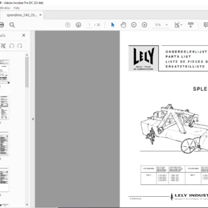 Lely splendimo 240 F 280 F Parts List Manual - PDF DOWNLOAD