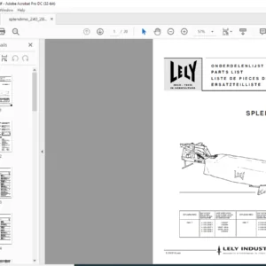 Lely splendimo 240 T 280 T Parts List Manual - PDF DOWNLOAD