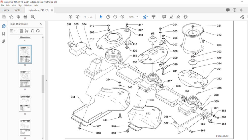 Lely splendimo 240 TC 280 TC Parts List Manual - PDF DOWNLOAD ...