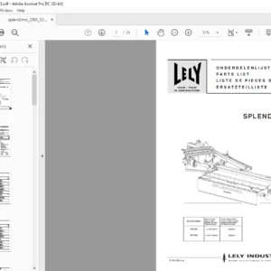 Lely splendimo 280 320 MC Parts List Manual - PDF DOWNLOAD