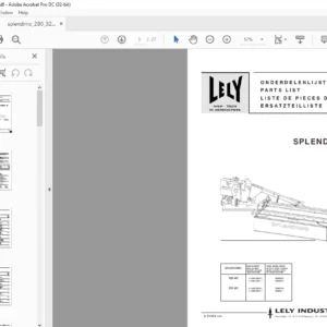 Lely splendimo 280 320 MC Parts List Manual  - PDF DOWNLOAD