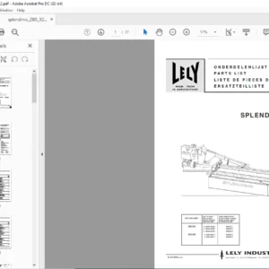 Lely splendimo  280 320 MC Parts List Manual - PDF DOWNLOAD