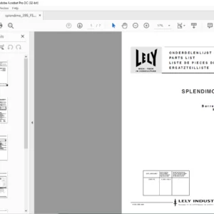 Lely splendimo 395 FS Parts List Manual - PDF DOWNLOAD