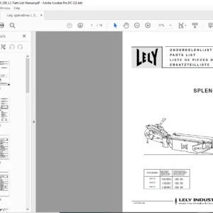 Lely splendimo L 205 240 280 LC Parts List Manual - PDF DOWNLOAD