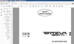 Moto Guzzi Breva V750 Use & Maintenance Book Manual - PDF DOWNLOAD