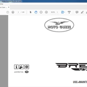 Moto Guzzi Breva V750 Use & Maintenance Book Manual - PDF DOWNLOAD