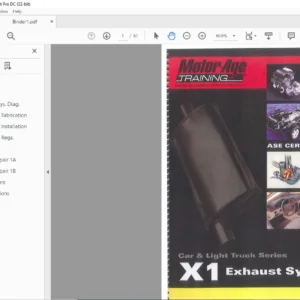 MotorAge Training ASE Certification X1 Exhaust System Manual - PDF DOWNLOAD