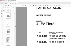 Sumitomo Hydraulic Excavator Diesel Engines 4LE2 Tier3 Parts Catalog Manual - PDF DOWNLOAD