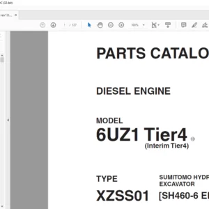 Sumitomo Hydraulic Excavator Diesel Engines 6UZ1 Tier4 Parts Catalog Manual