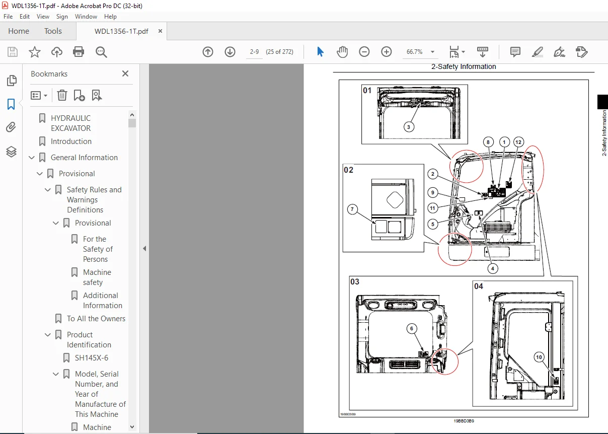 Sumitomo SH145X-6 Hydraulic Excavator Operator's Manual WDL1356-1Tย - PDF DOWNLOAD - Image 3