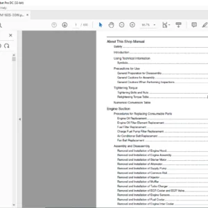 Sumitomo SH160-5 Excavator Service Manual - PDF DOWNLOAD