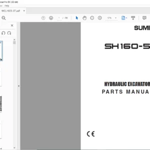 Sumitomo SH160-5 Hydraulic Excavator Parts Manual WCL1605-0T - PDF DOWNLOAD