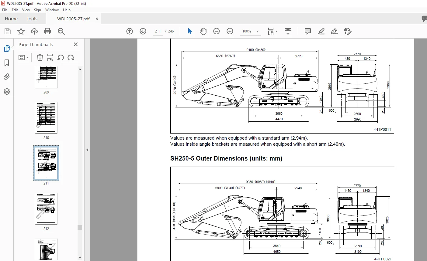 Sumitomo SH210LC-5 SH210LC-5LR Excavator Operator's Manual WDL2005-2T - PDF DOWNLOAD - Image 4
