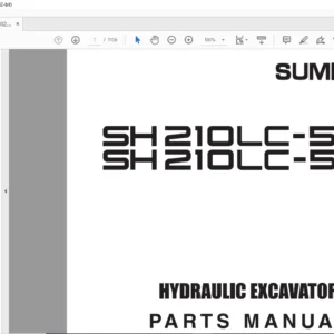 Sumitomo SH210LC-5 SH210LC-5LR Hydraulic Excavator Parts Manual WCL2105-0T - PDF DOWNLOAD