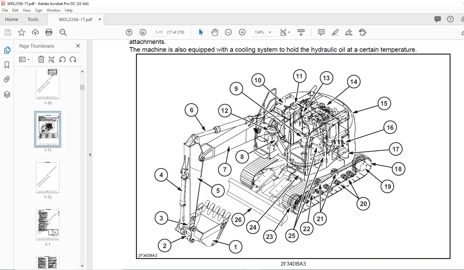 Sumitomo SH235X-6 Hydraulic Excavator Operator's Manual WDL2356-1T - PDF DOWNLOAD - Image 3