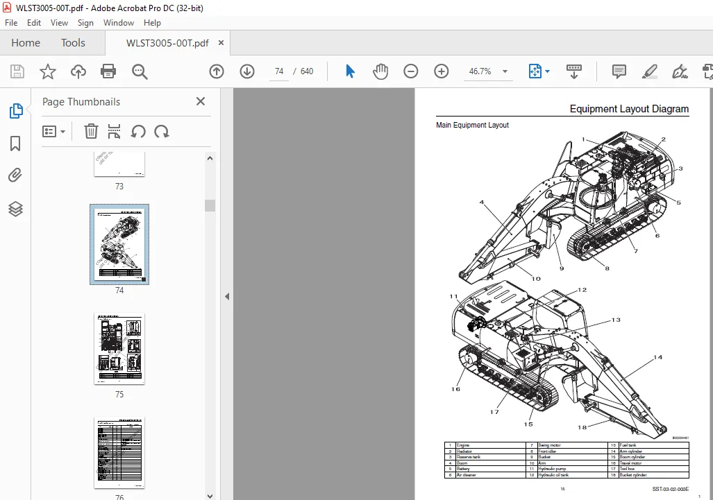 Sumitomo SH300-5 Excavator Service Text Manual WLST3005-00T - PDF DOWNLOAD - Image 2