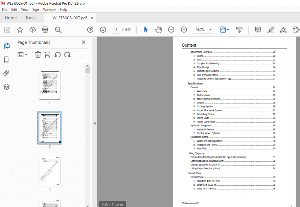 Sumitomo Sh300-5 Excavator Service Text Manual Wlst3005-00t - Pdf 