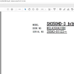 Sumitomo SH350HD-3 Hydraulic Excavator Parts Manual -  PDF DOWNLOAD
