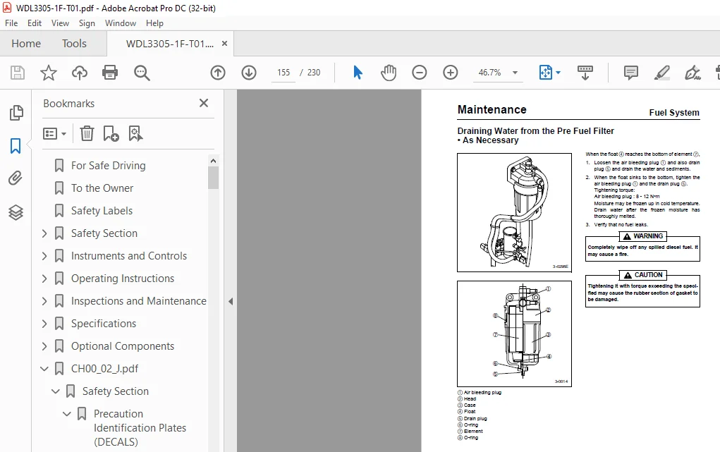 Sumitomo SH350LC-5 SH370LHD-5 Hydraulic Excavator Operator's Manual WDL3305-1F-T01 - PDF DOWNLOAD - Image 3