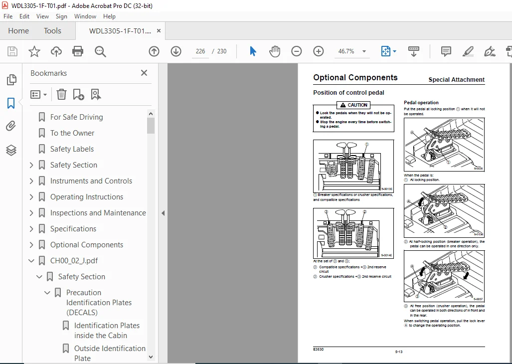 Sumitomo SH350LC-5 SH370LHD-5 Hydraulic Excavator Operator's Manual WDL3305-1F-T01 - PDF DOWNLOAD - Image 4