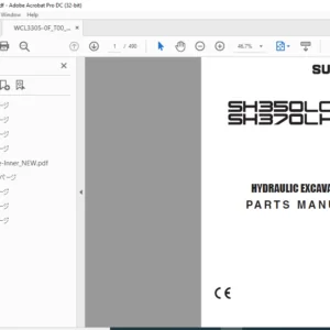Sumitomo SH350LC-5 SH370LHD-5 Hydraulic Excavator Parts Manual WCL3305-0F - PDF DOWNLOAD