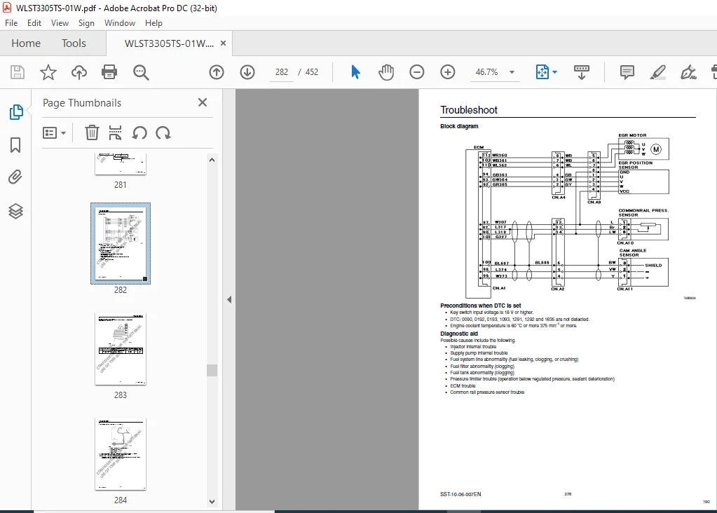 Sumitomo SH350LC-5 SH370LHD-5 Hydraulic Excavator Troubleshooting Manual WLST3305TS-01W - Image 3