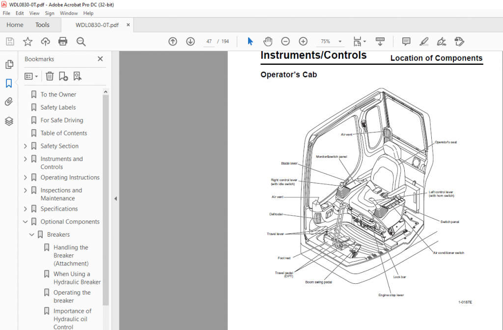 Sumitomo SH80-3B Hydraulic Excavator Operator's Manual - PDF DOWNLOAD ...