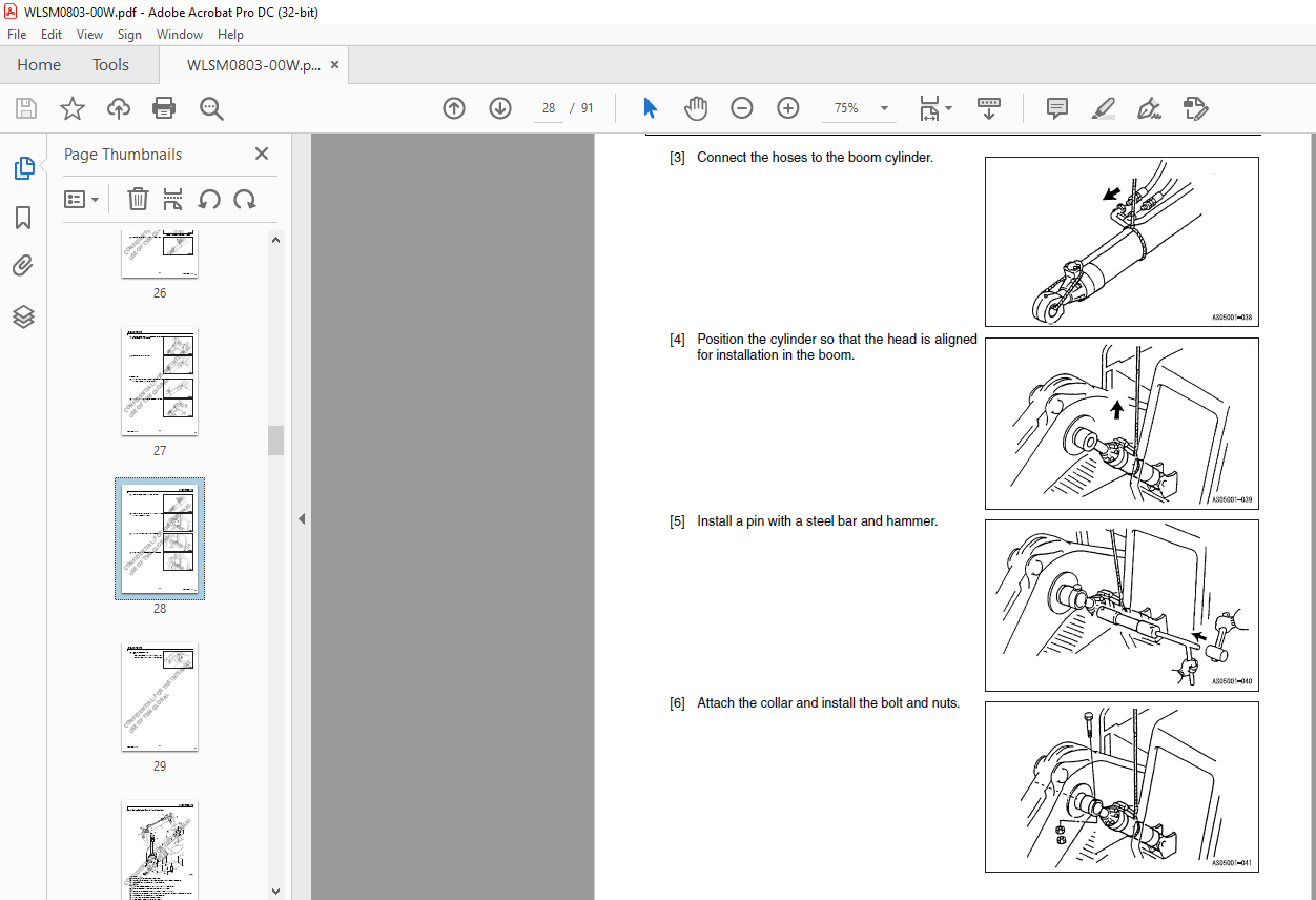 Sumitomo SH80-3B Hydraulic Excavator Shop Manual - PDF DOWNLOAD ...