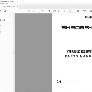 Sumitomo SH80BS-6A Hydraulic Excavator Parts Manual WCL0806-0T - PDF DOWNLOAD
