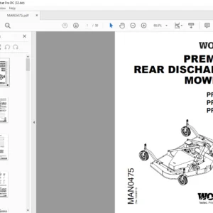 Woods Premier Rear Discharge Mowers PRD6000 PRD7200 PRD8400 Operator's Manual