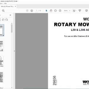 Woods Rotary Mowers L59 & L306 AC/B & C Operator's Manual - PDF DOWNLOAD