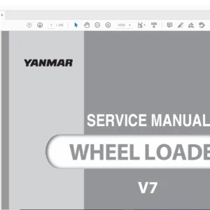 Yanmar V7 Wheel Loader Service Manual - PDF DOWNLOAD