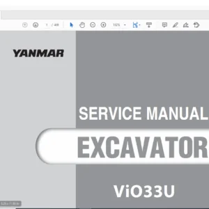Yanmar ViO33U Excavator Service Manual - PDF DOWNLOAD