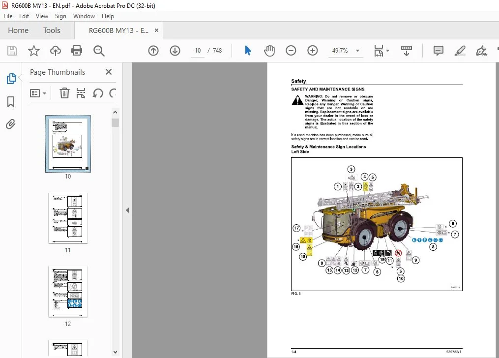 challenger EU Applicators 635B 645B 655B RoGator Chassis & System Service Manual 639782-1 - Image 2