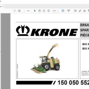 Krone BIG X 600 BIG X 700 -1 Spare Parts Manual - PDF DOWNLOAD