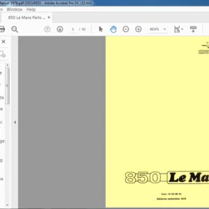 1978 Moto Guzzi 850 Le Mans Parts List Manual - PDF DOWNLOAD