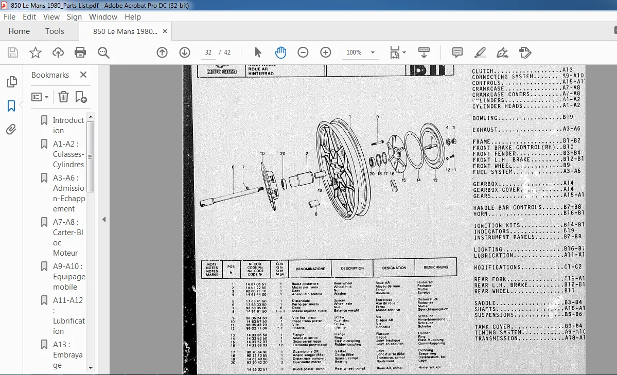 1980 Moto Guzzi 850 Le Mans Parts Manual - PDF DOWNLOAD - Image 3