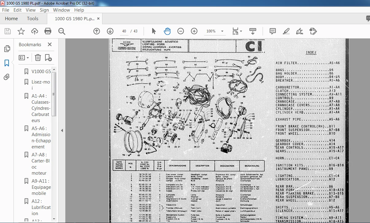 1980 Moto Guzzi V1000 G5 Parts List Manual - PDF DOWNLOAD - Image 4