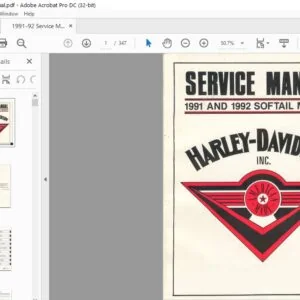 1991-1992 Harley Davidson Softail Service Manual - PDF DOWNLOAD