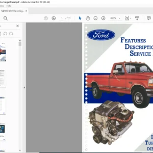 1994-1998 Ford 7.3 DIT Direct Injection Turbocharged Diesel Engine Manual
