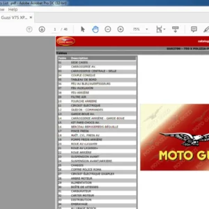 1995-2001 Moto Guzzi 750 X Polizia-PA 2A Serie catalogue de pieces de rechange - (French)